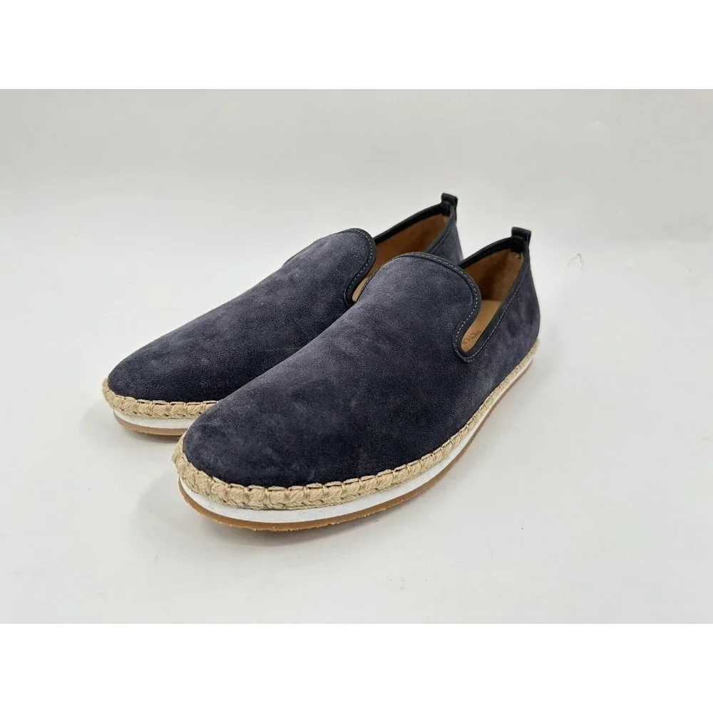 Peter Millar Navy Suede Slip-On Boat Shoes